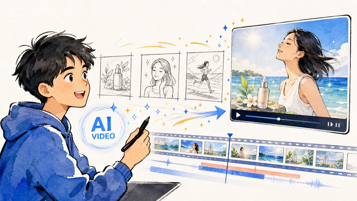 AI 视频生成实战：把营销需求变成专业视频课程主题画面